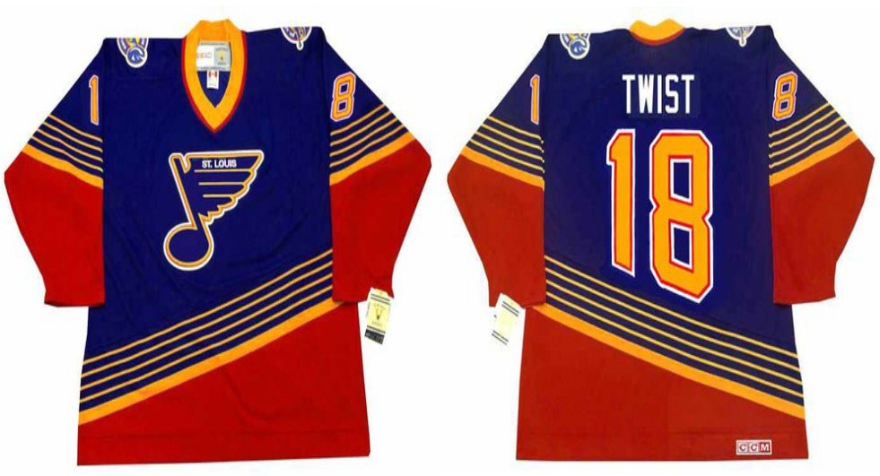 2019 Men St.Louis Blues 18 Twist blue style #2 CCM NHL jerseys->youth nfl jersey->Youth Jersey
